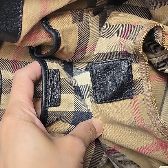 BURBERRY Belted housecheck Leather 2 way bag - Picture 8 of 17